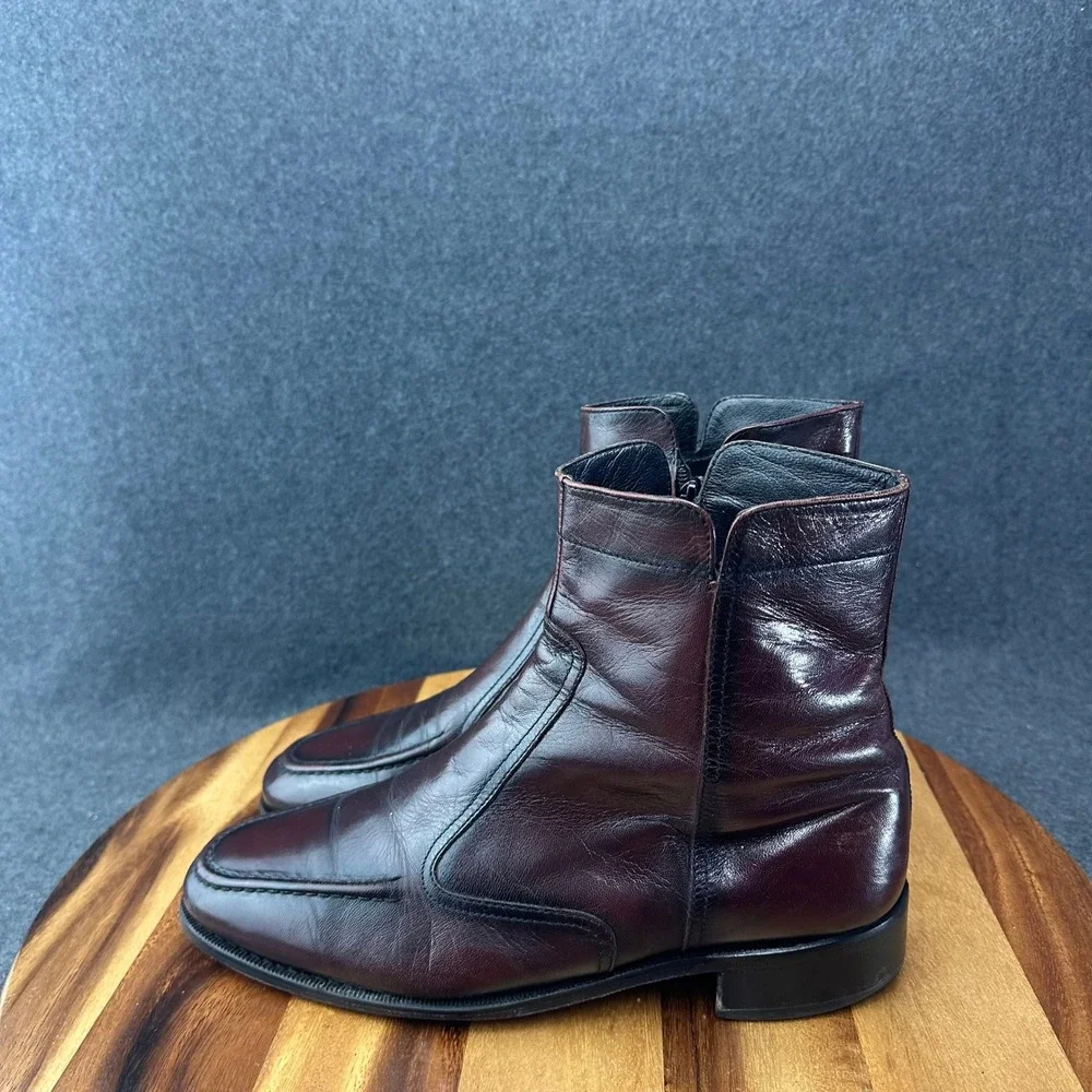 Florsheim Essex Ox Blood Leather Ankle Boot Men's Size 8.5D Side Zip 17074-18